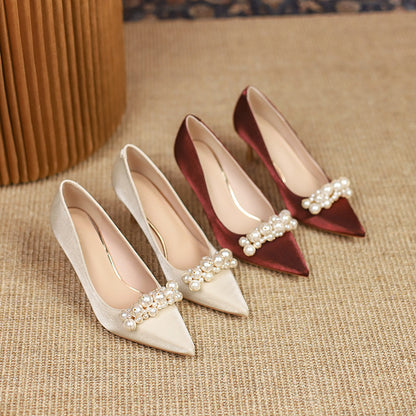 Elegant Elizabeth Ainsley Rhinestone Wedding Heels