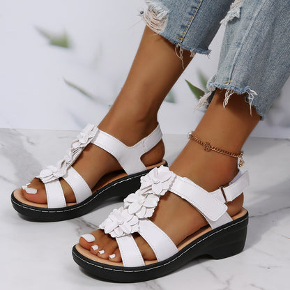 Floral Comfort Elizabeth Ainsley Wedge Sandals