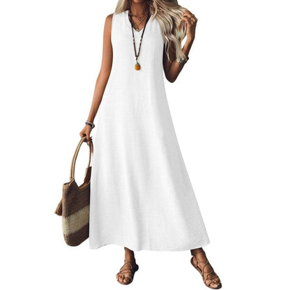Chic Hemp Sleeveless Dress Elizabeth Ainsley