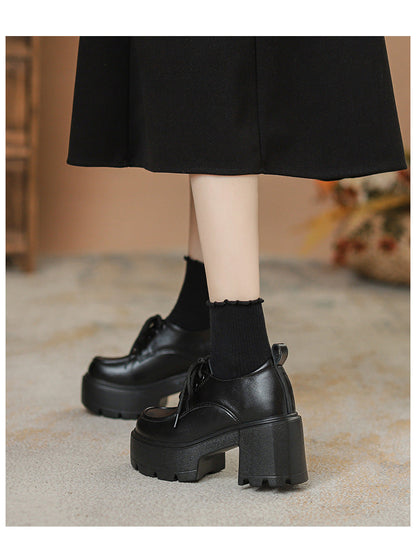 Elizabeth Ainsley Loafers - Chunky Sole, Thick Heel