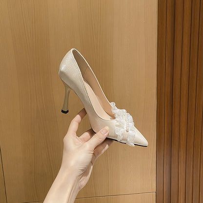 Elegant Lace Stiletto Heels by Elizabeth Ainsley