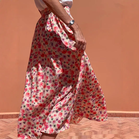 Elegant Floral Elizabeth Ainsley Everyday Maxi Skirt