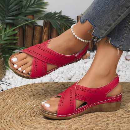 Chic Comfort Elizabeth Ainsley Plus Size Wedge Sandals