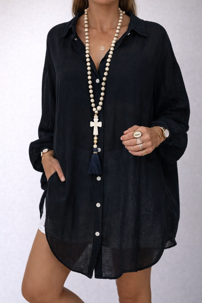 Relaxed Cotton Shirt Elizabeth Ainsley Pinterest-Inspired