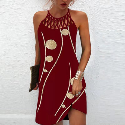Chic Print Halterneck Dress by Elizabeth Ainsley