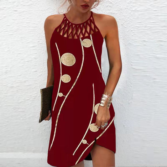 Chic Print Halterneck Dress by Elizabeth Ainsley
