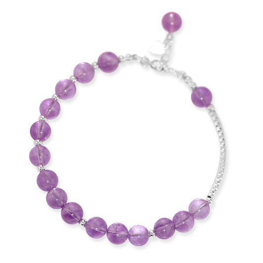 Beaded Chain Bracelet with Natural Stone Detail