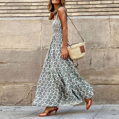 Elegant Floral Strap Dress by Elizabeth Ainsley