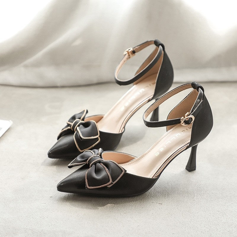 Elegant Bow Stiletto Heels by Elizabeth Ainsley