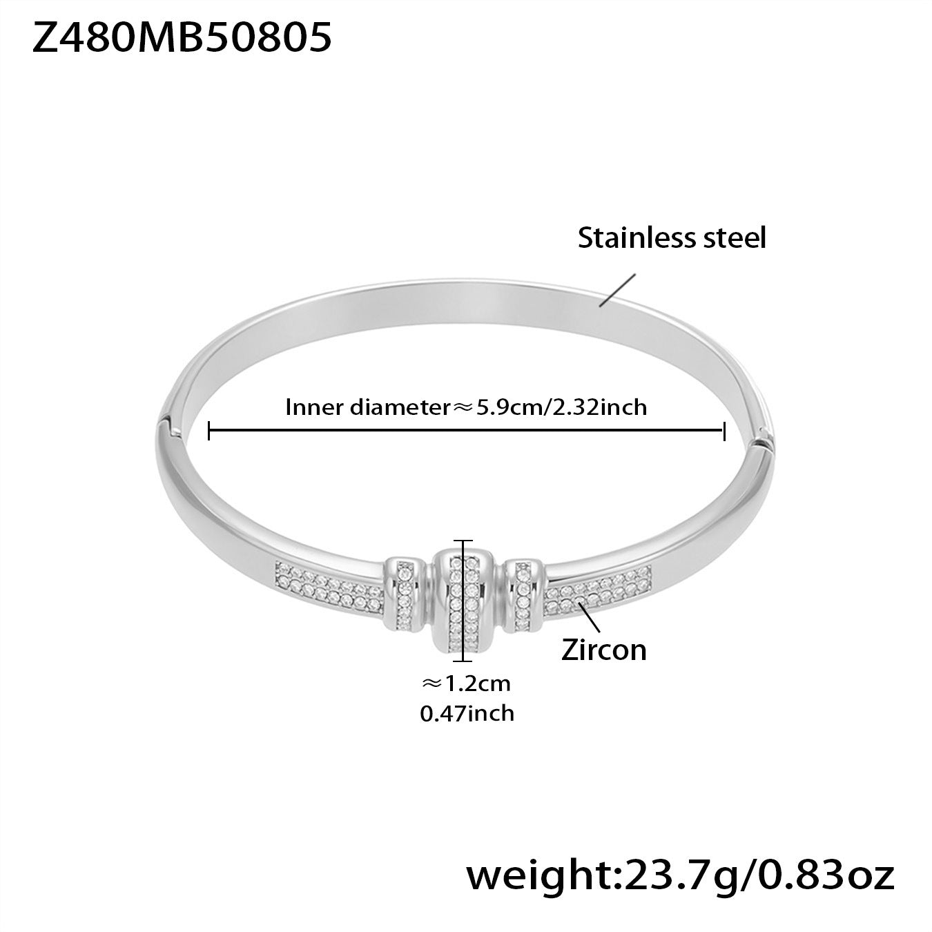 Statement Cuff Bracelet with Sculptural Open-End Design