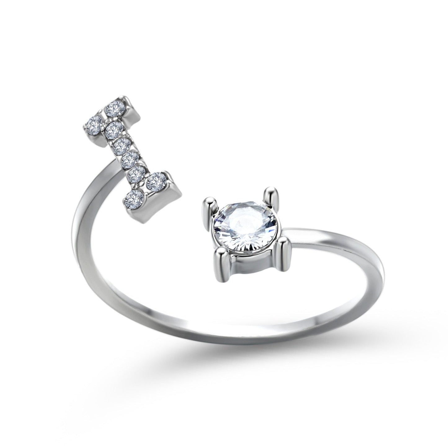 Personalized Diamond Initial Ring