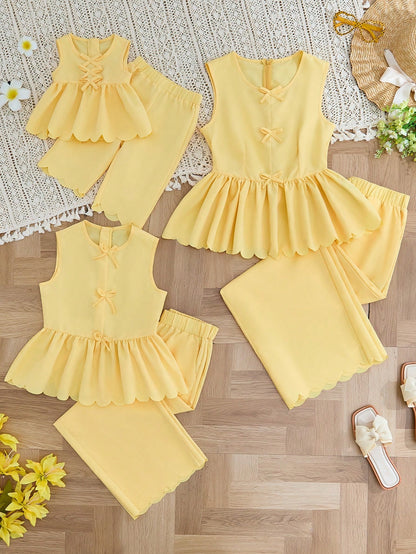 Chic Yellow Elizabeth Ainsley Two Piece Set