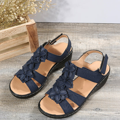 Floral Comfort Elizabeth Ainsley Wedge Sandals