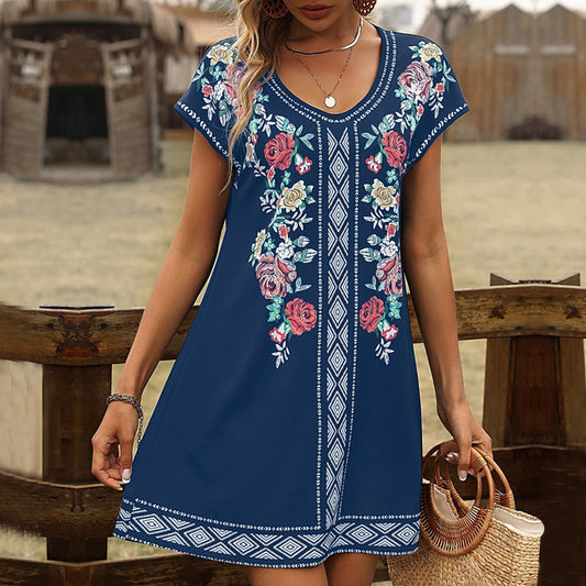 Floral Print Elizabeth Ainsley Summer Casual Dress