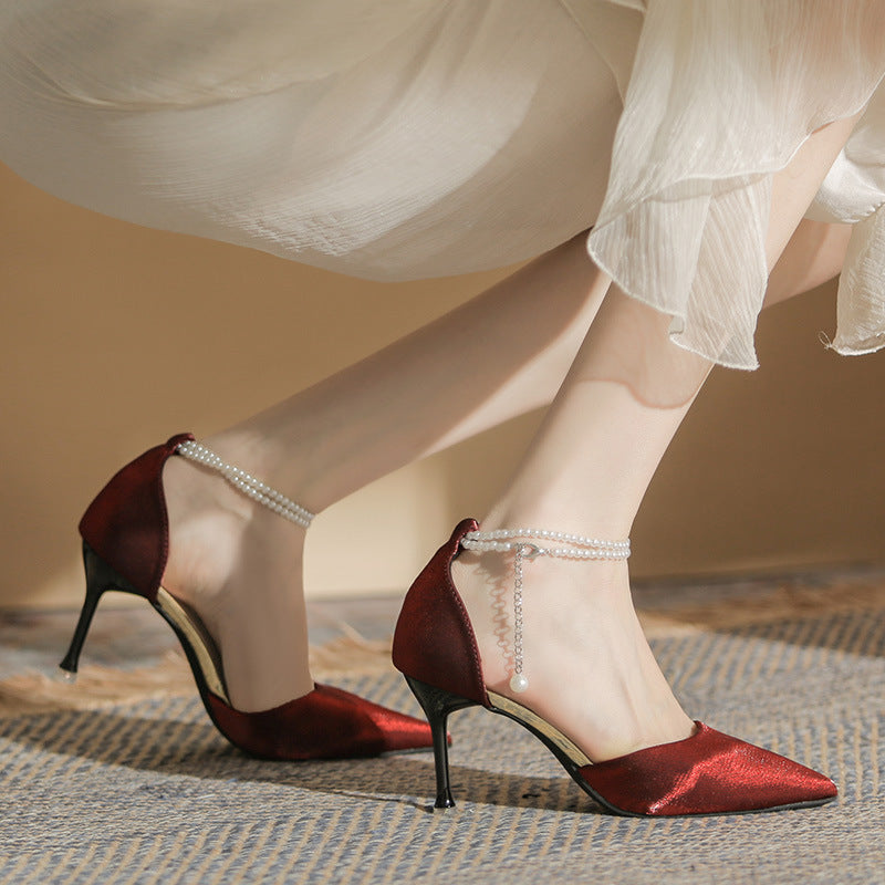 Elegant Elizabeth Ainsley Stiletto Buckle Sandals