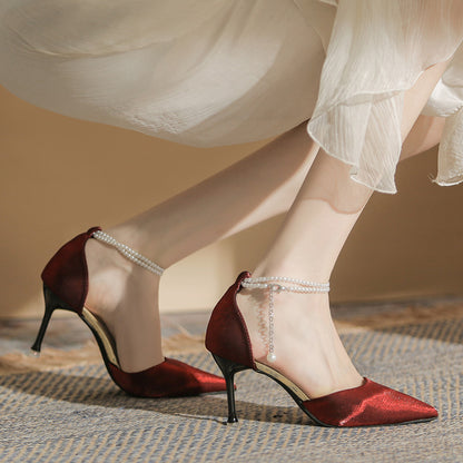 Elegant Elizabeth Ainsley Stiletto Buckle Sandals