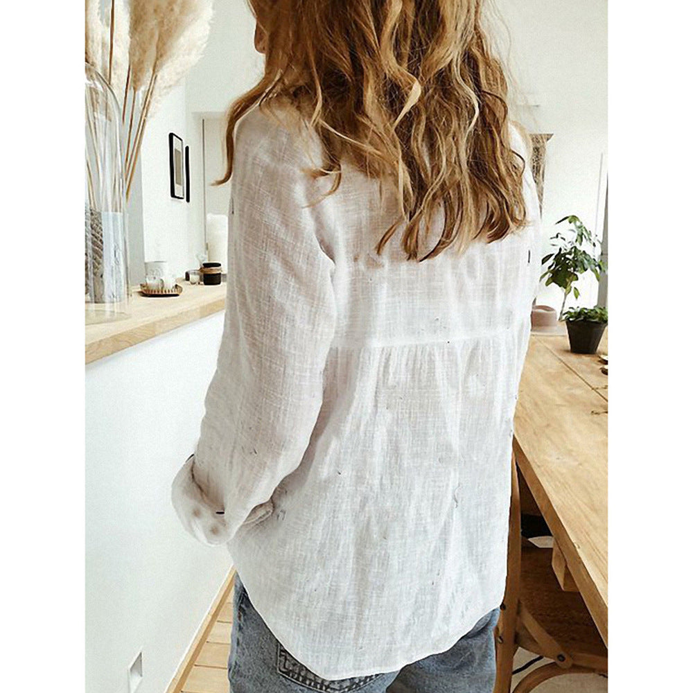 Relaxed Fit Elizabeth Ainsley Lapel Cardigan Blouse