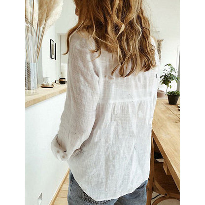 Relaxed Fit Elizabeth Ainsley Lapel Cardigan Blouse