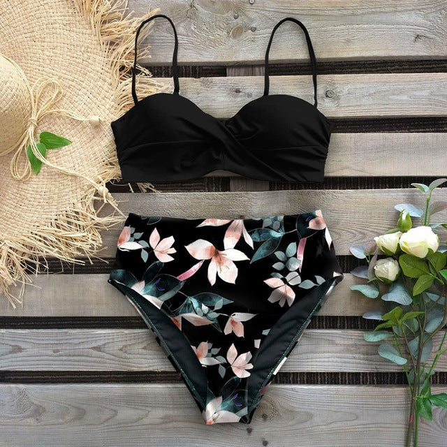 Floral High Waist Bikini by Elizabeth Ainsley