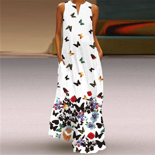 Vibrant Print Long Dress Elizabeth Ainsley