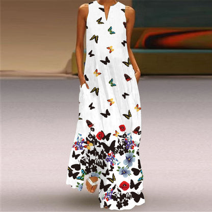 Vibrant Print Long Dress Elizabeth Ainsley