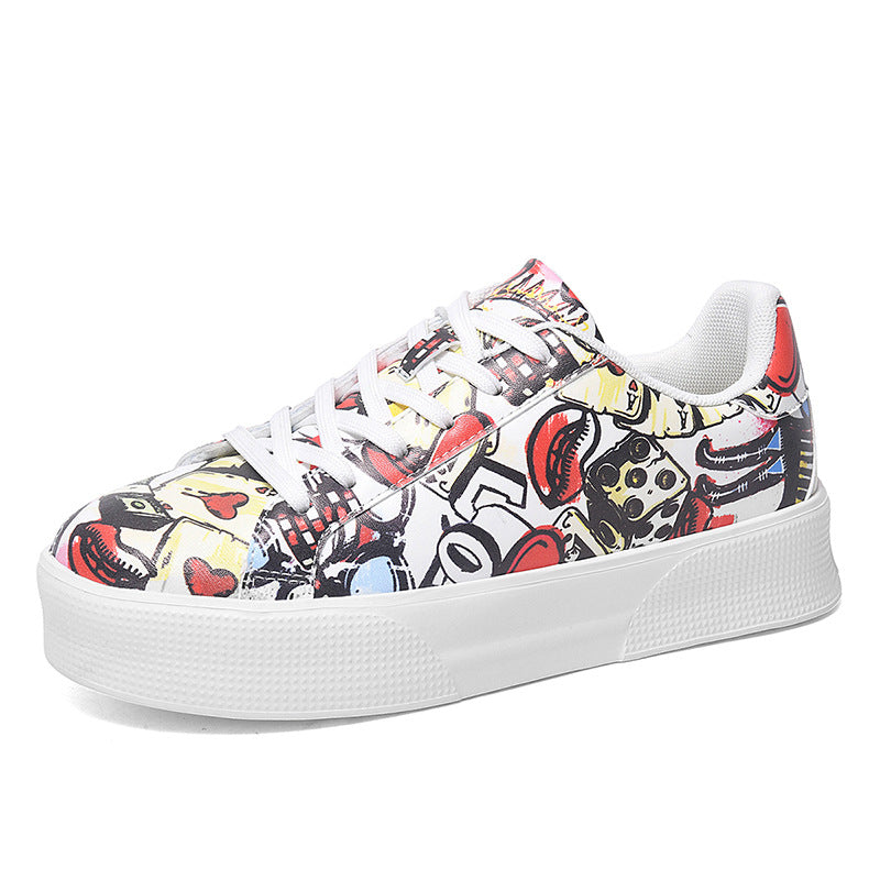 Graffiti Print Elizabeth Ainsley Low-Top Sneakers