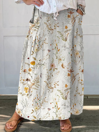 Retro Floral Elizabeth Ainsley Everyday Pocket Skirt