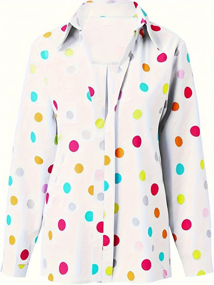Playful Polka Dot Elizabeth Ainsley Everyday Blouse