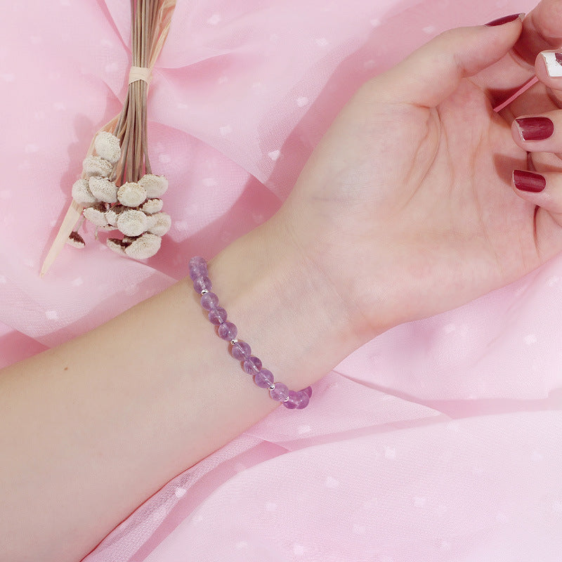Beaded Chain Bracelet with Natural Stone Detail