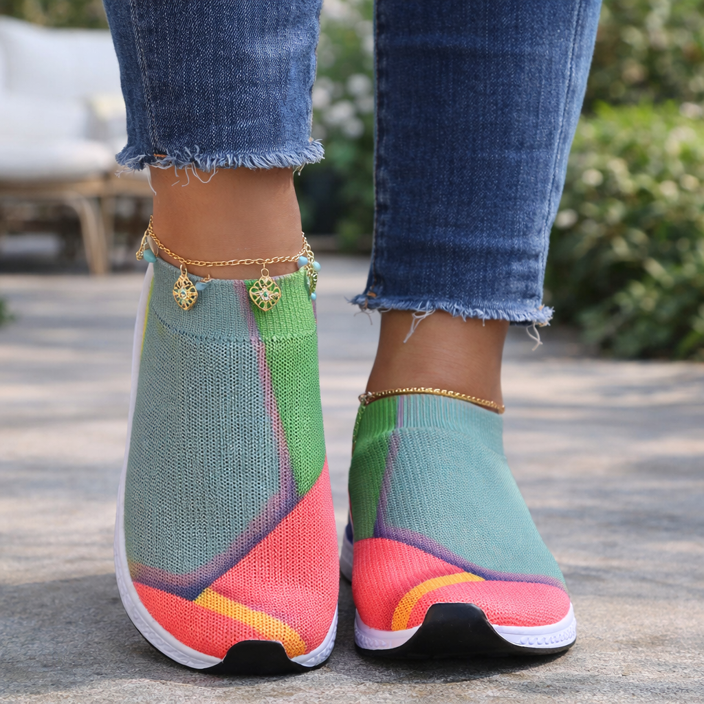 Colorblock Mesh Sneakers by Elizabeth Ainsley