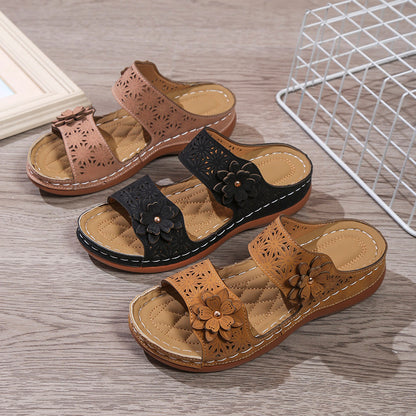 Pinterest-Inspired Elizabeth Ainsley Floral Flat Sandals