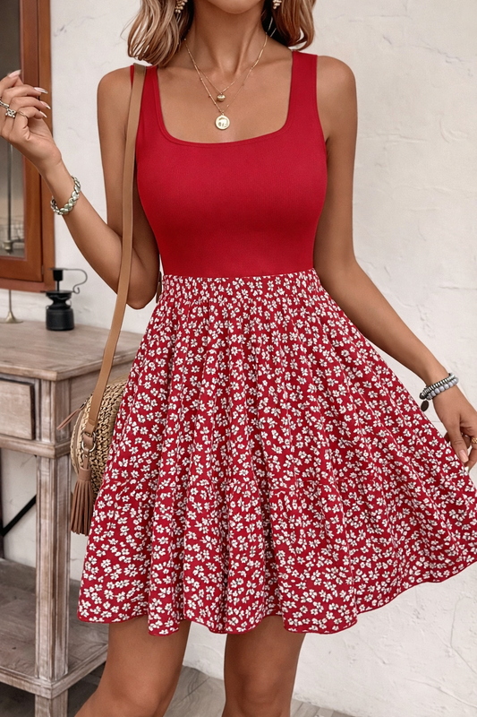 Chic Floral Elizabeth Ainsley Sleeveless Summer Dress