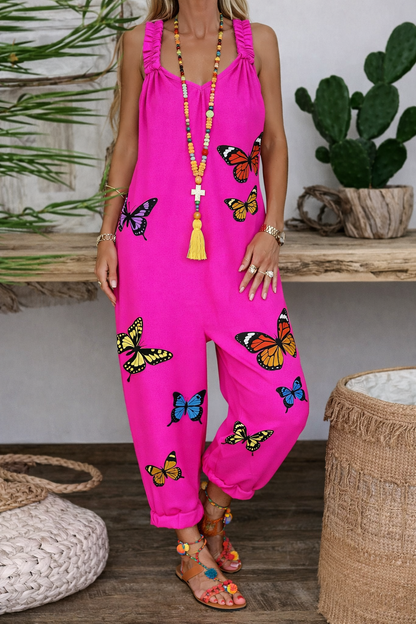 Vibrant Butterfly Elizabeth Ainsley Jumpsuit