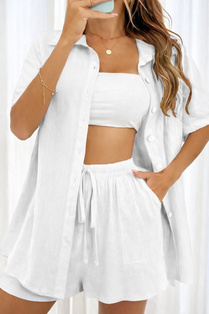 Chic Elizabeth Ainsley Shirt & Shorts Set