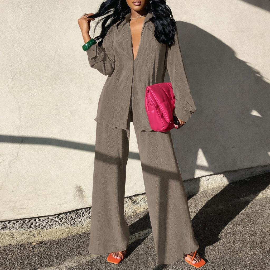 Relaxed Fit Elizabeth Ainsley Cotton Linen Office Set