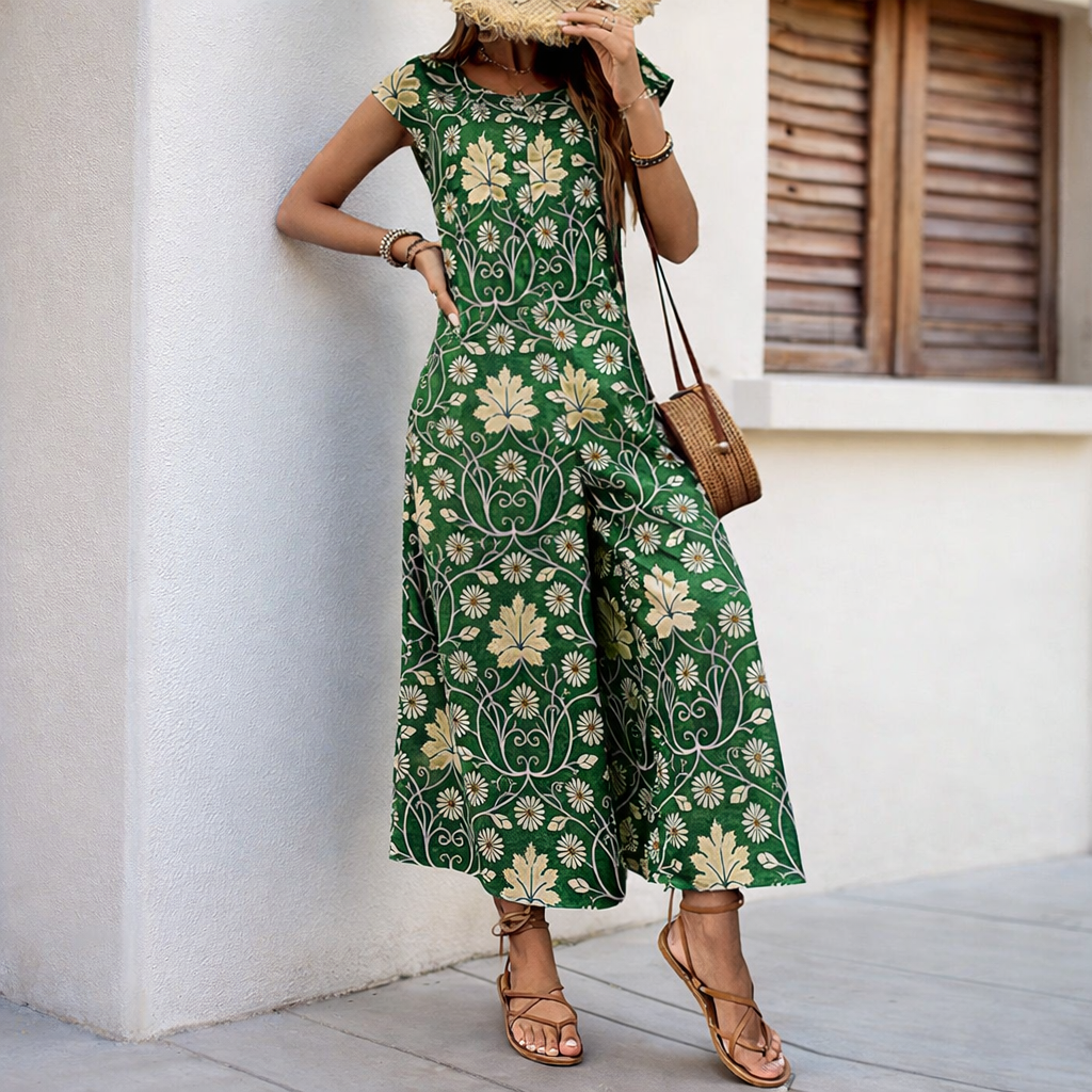 Floral Wide Leg Jumpsuit by Elizabeth Ainsley