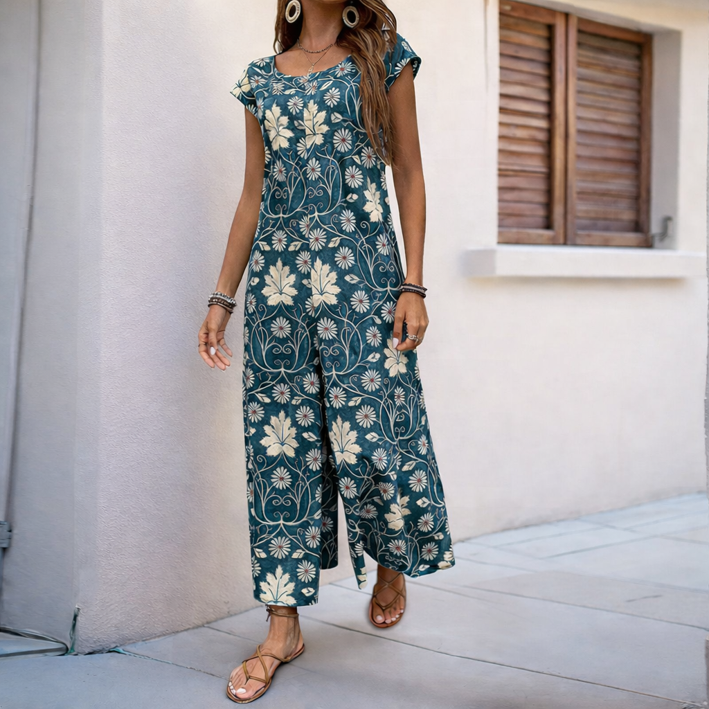 Floral Wide Leg Jumpsuit by Elizabeth Ainsley
