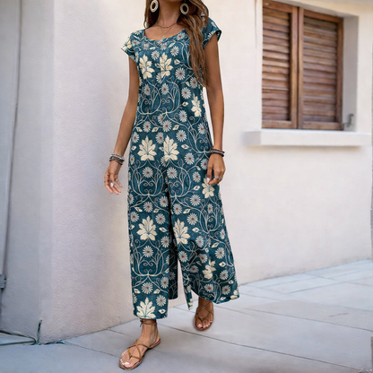 Floral Wide Leg Jumpsuit by Elizabeth Ainsley