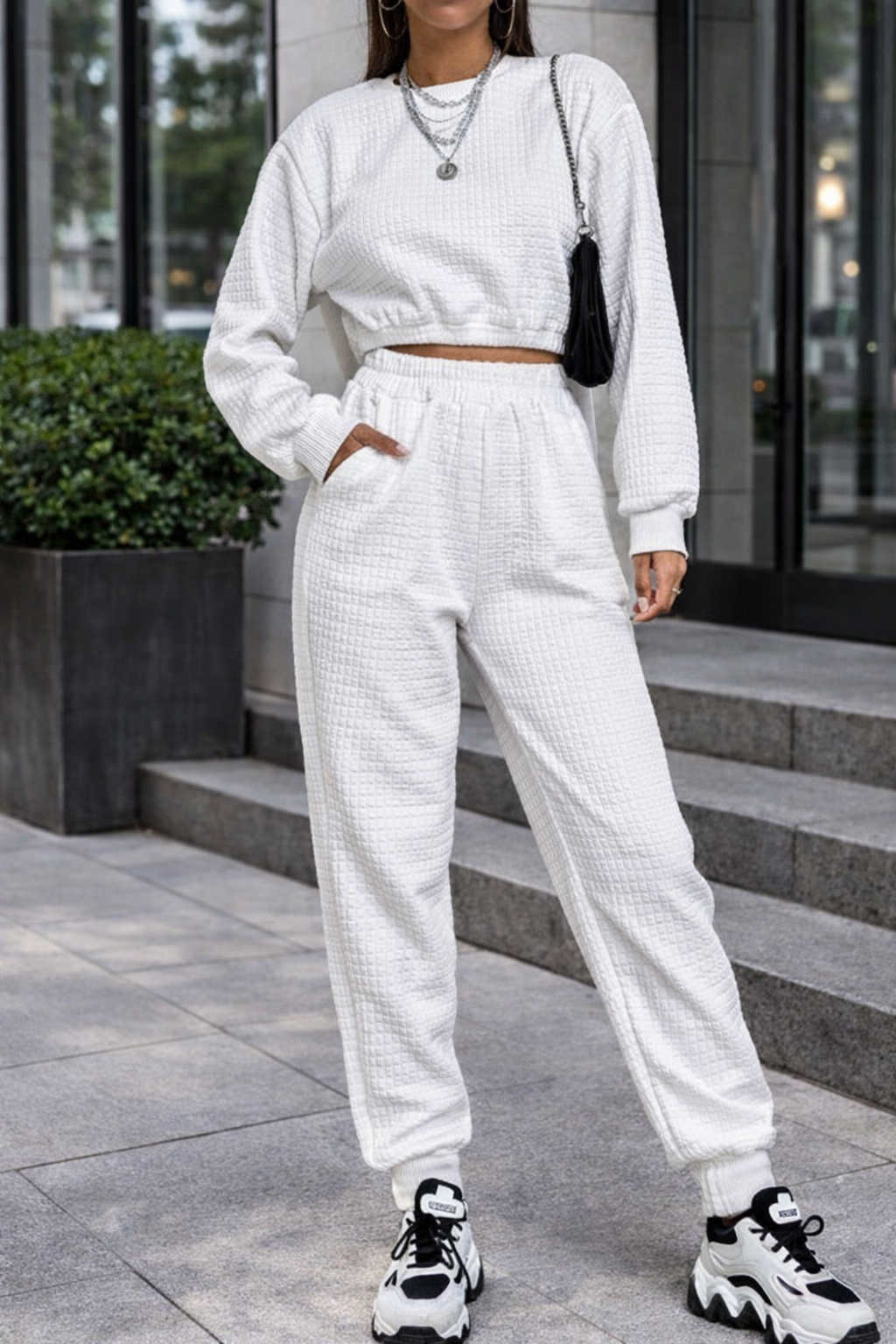 Textured Cozy Elizabeth Ainsley Women’s Lounge Set