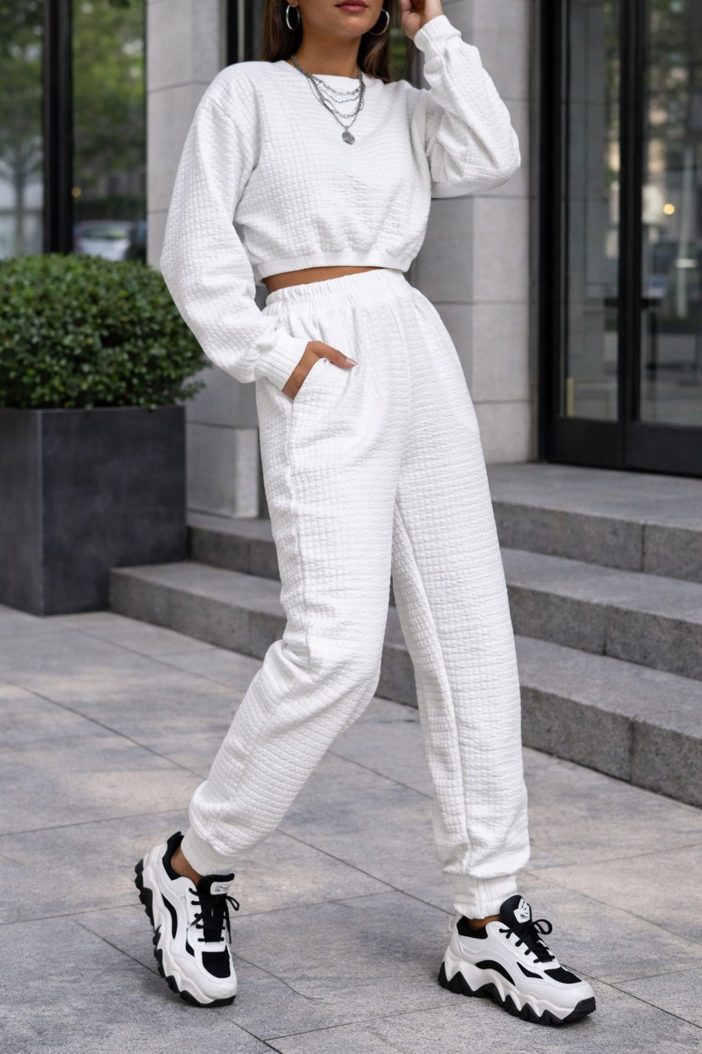 Textured Cozy Elizabeth Ainsley Women’s Lounge Set
