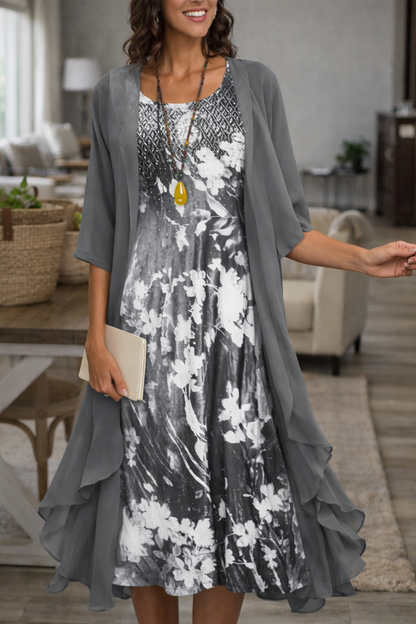 Elegant Chiffon Two-Piece Dress Set by Elizabeth Ainsley