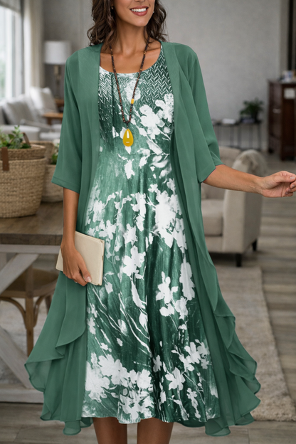 Elegant Chiffon Two-Piece Dress Set by Elizabeth Ainsley