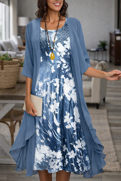 Elegant Chiffon Two-Piece Dress Set by Elizabeth Ainsley