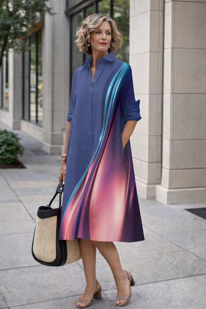 Vibrant Summer Shirt Dress by Elizabeth Ainsley