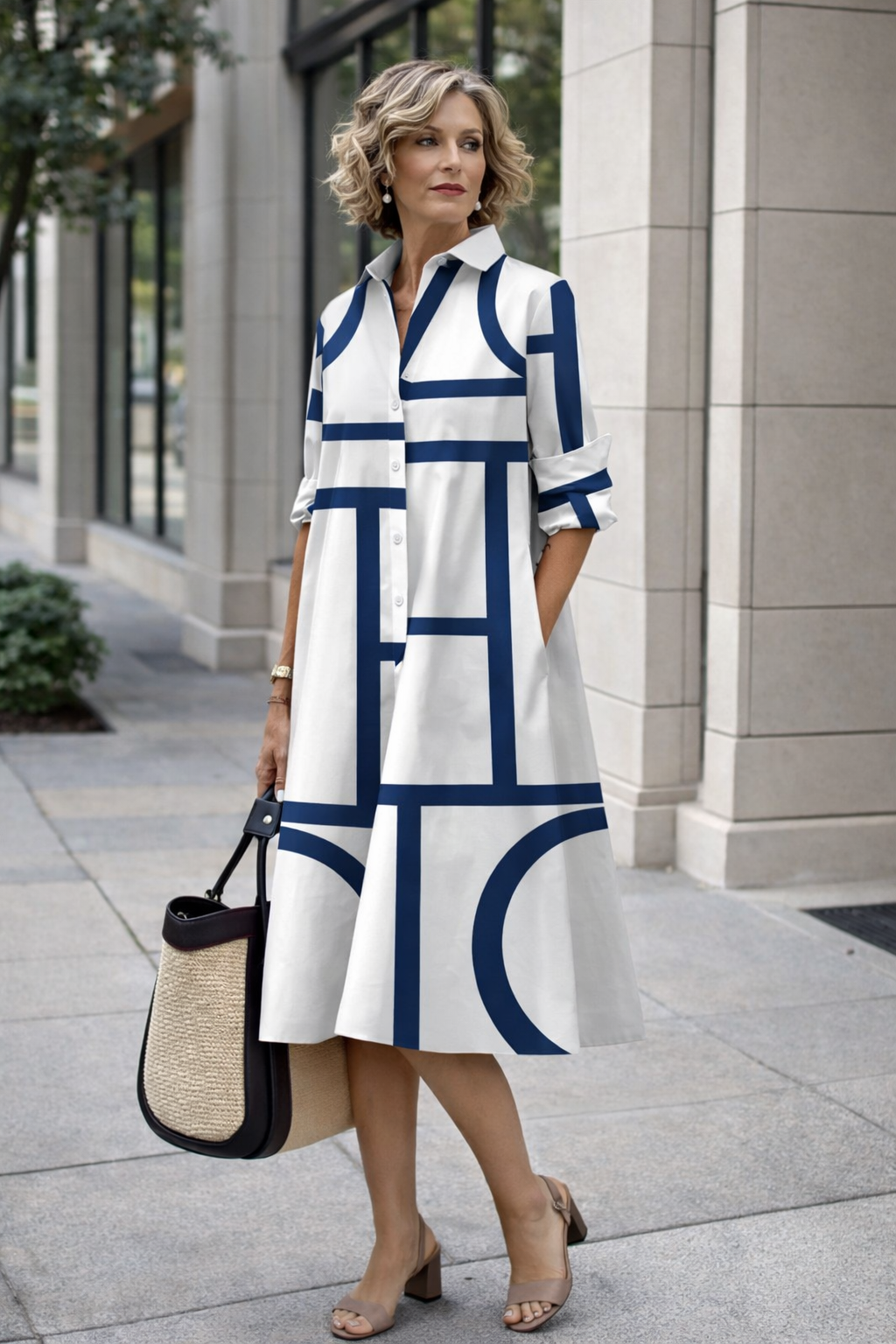 Vibrant Summer Shirt Dress by Elizabeth Ainsley
