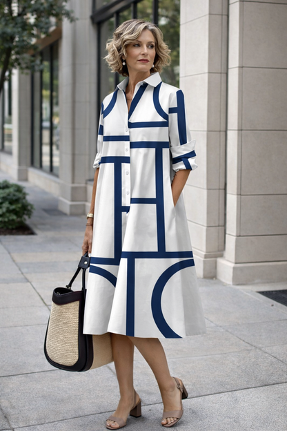 Vibrant Summer Shirt Dress by Elizabeth Ainsley