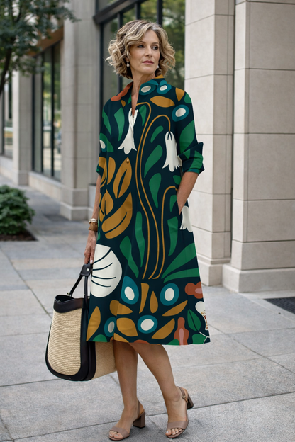 Vibrant Summer Shirt Dress by Elizabeth Ainsley