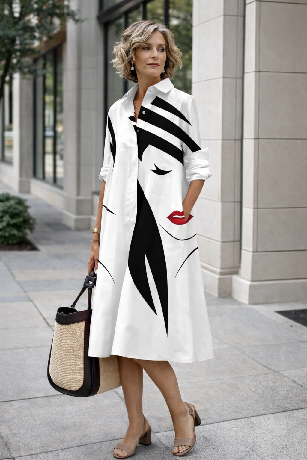 Vibrant Summer Shirt Dress by Elizabeth Ainsley