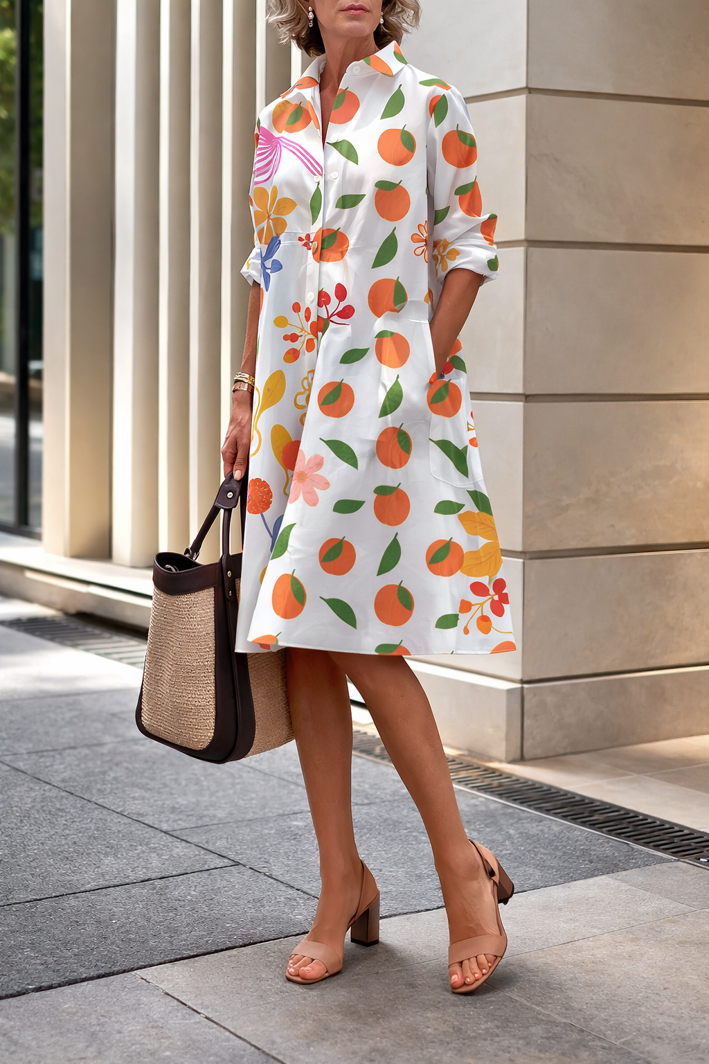 Vibrant Summer Shirt Dress by Elizabeth Ainsley