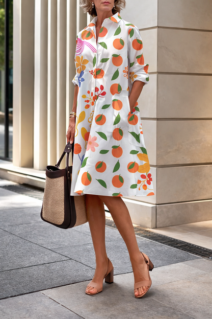 Vibrant Summer Shirt Dress by Elizabeth Ainsley